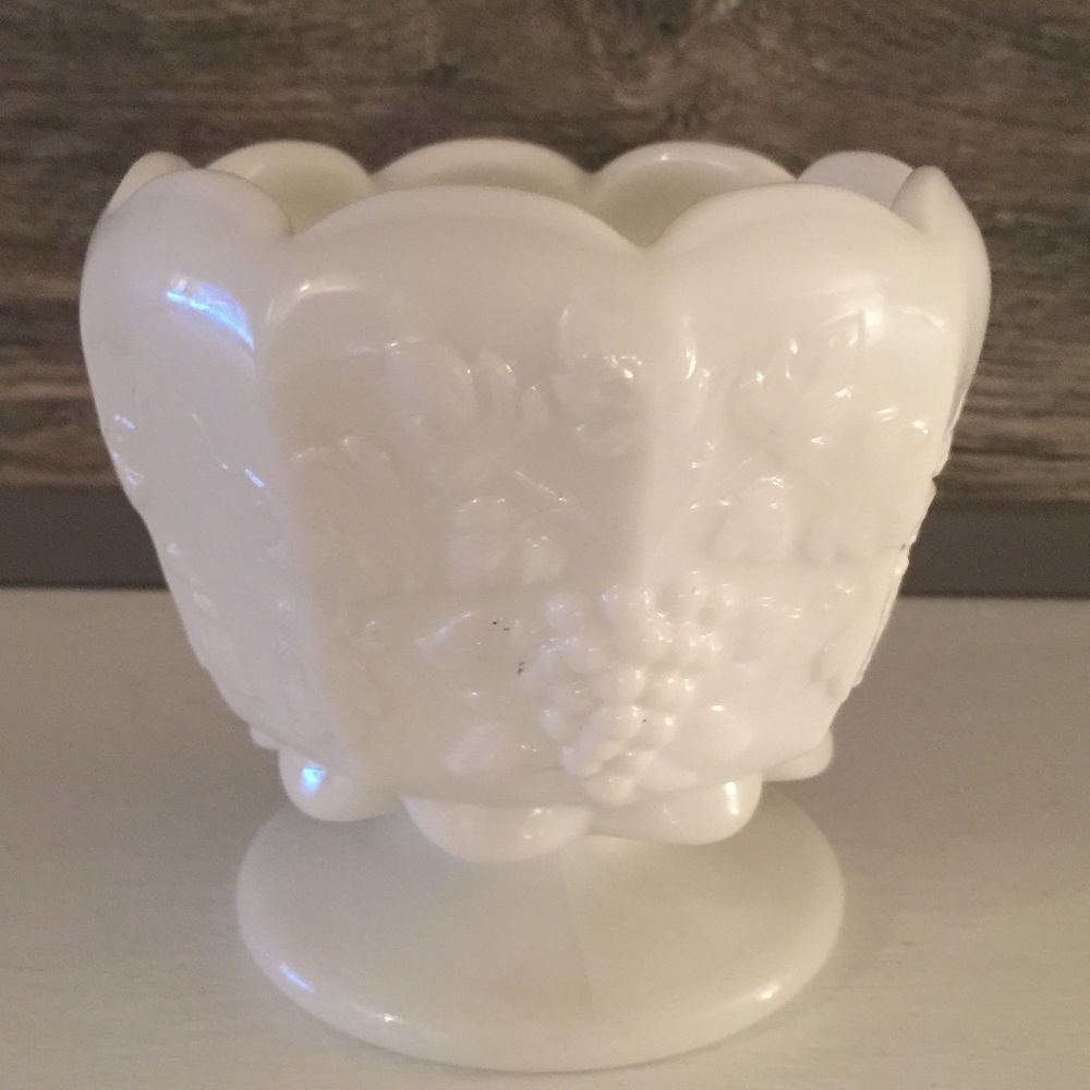 VINTAGE Westmoreland White Milk-glass Bowl Planter